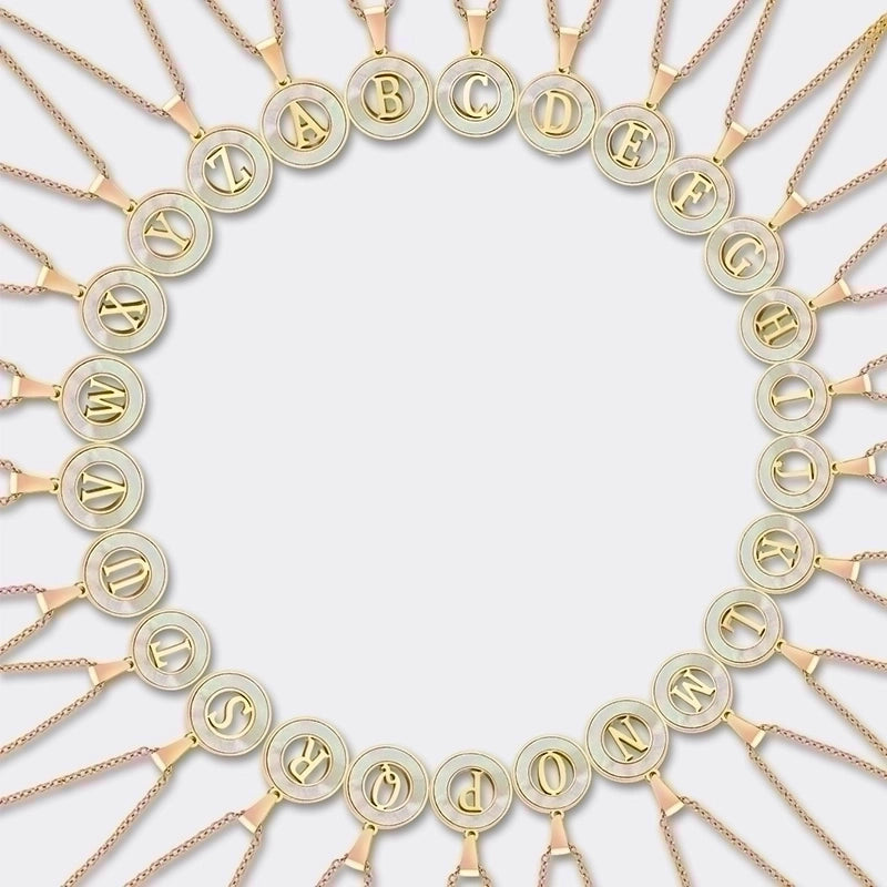 201 Stainless Steel INS Style Minimalist Plating Hollow Out Inlay Letter Shell Necklace Pendant