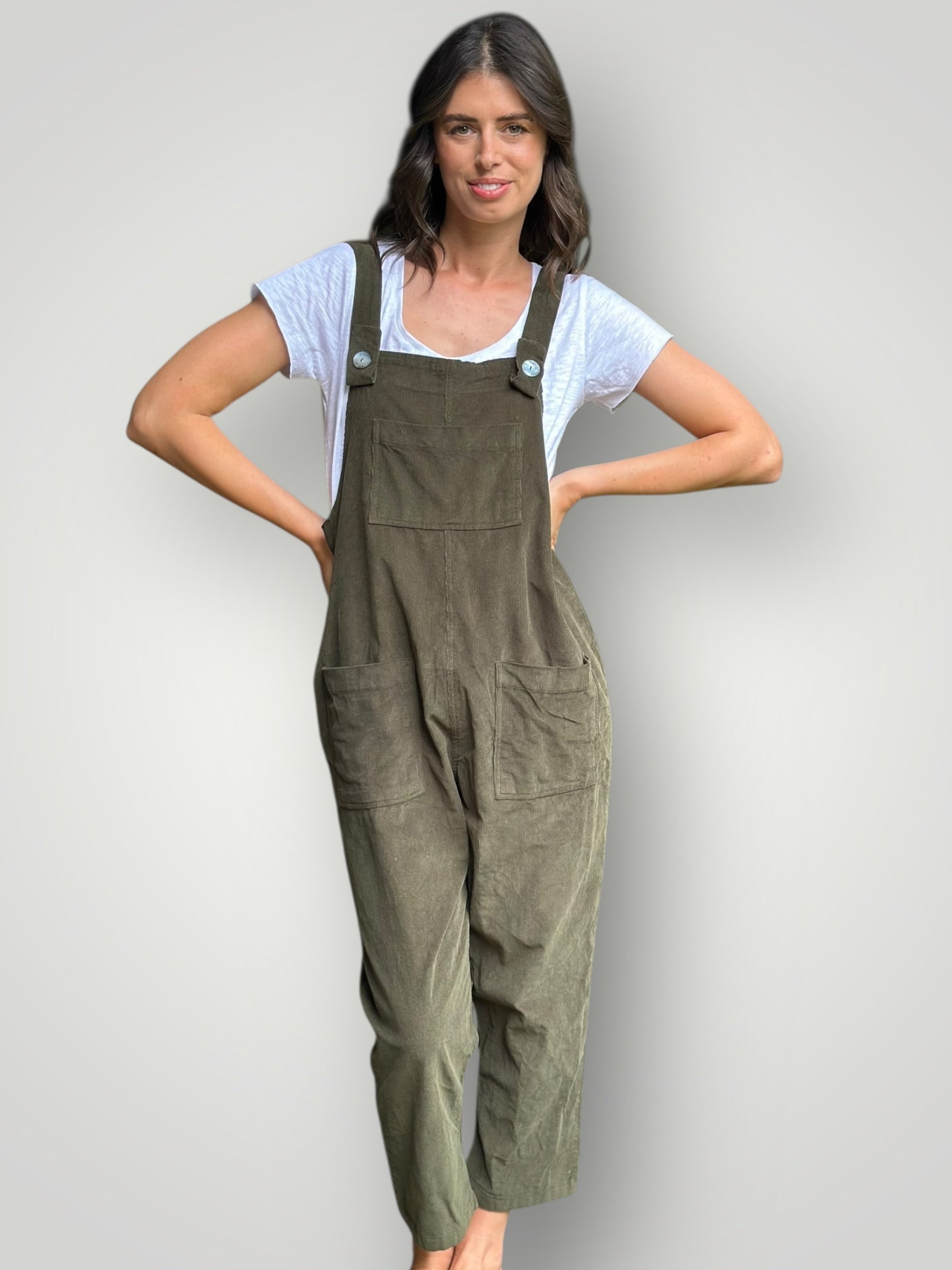 overalls -army cord