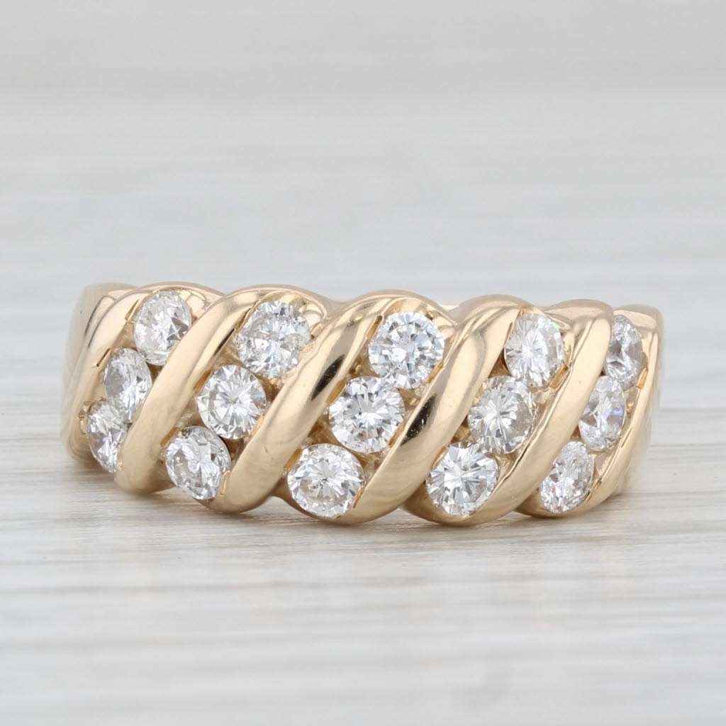 0.80ctw Diamond Ring 14k Yellow Gold Size 6.75