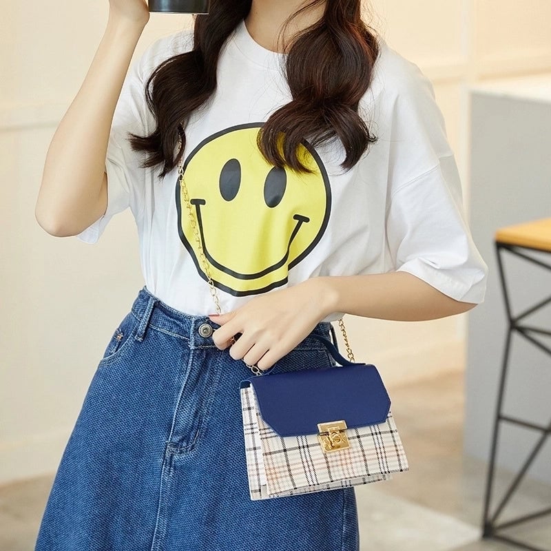 Small Pu Leather Square Bag Shoulder Bag