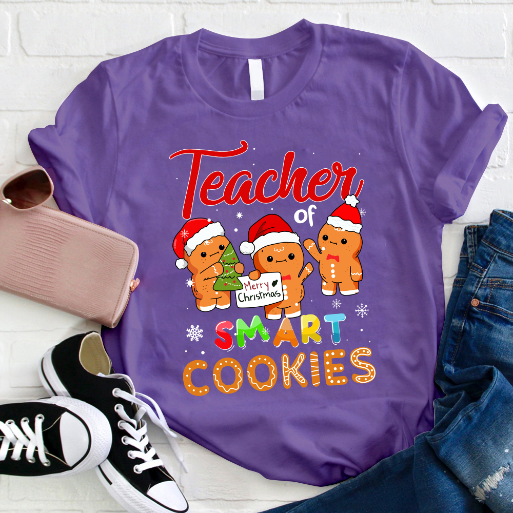 Teacher Of Smart Cookies Christmas T-Shirt