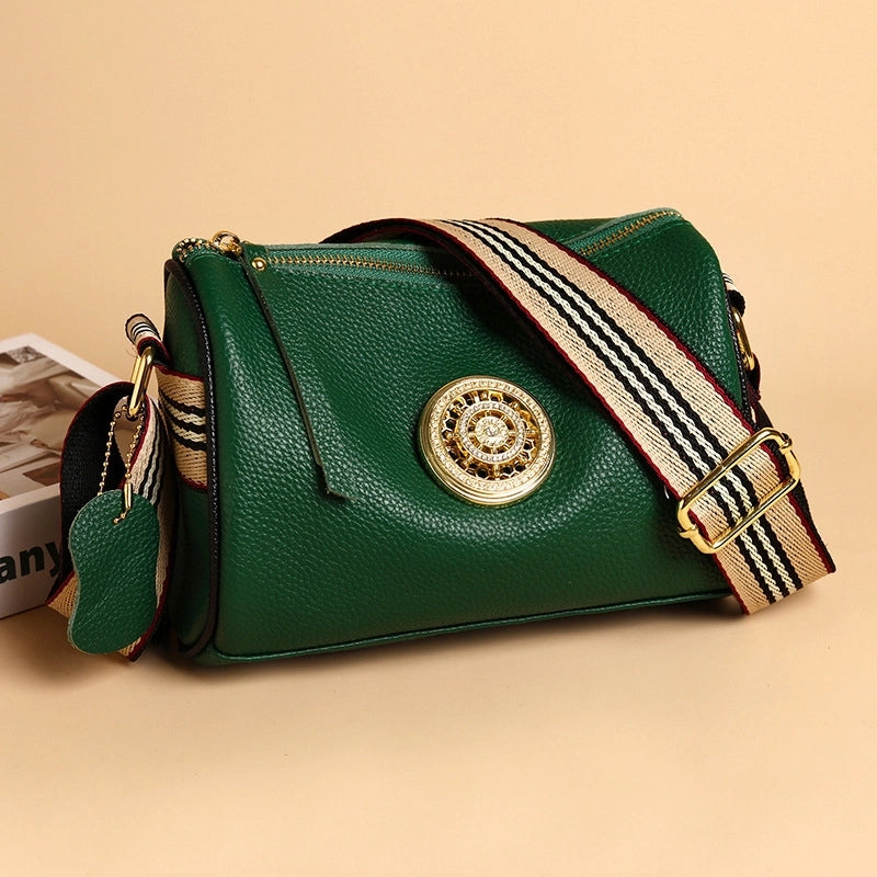 Women's Small All Seasons Leather Vintage Style Classic Style Square Bag