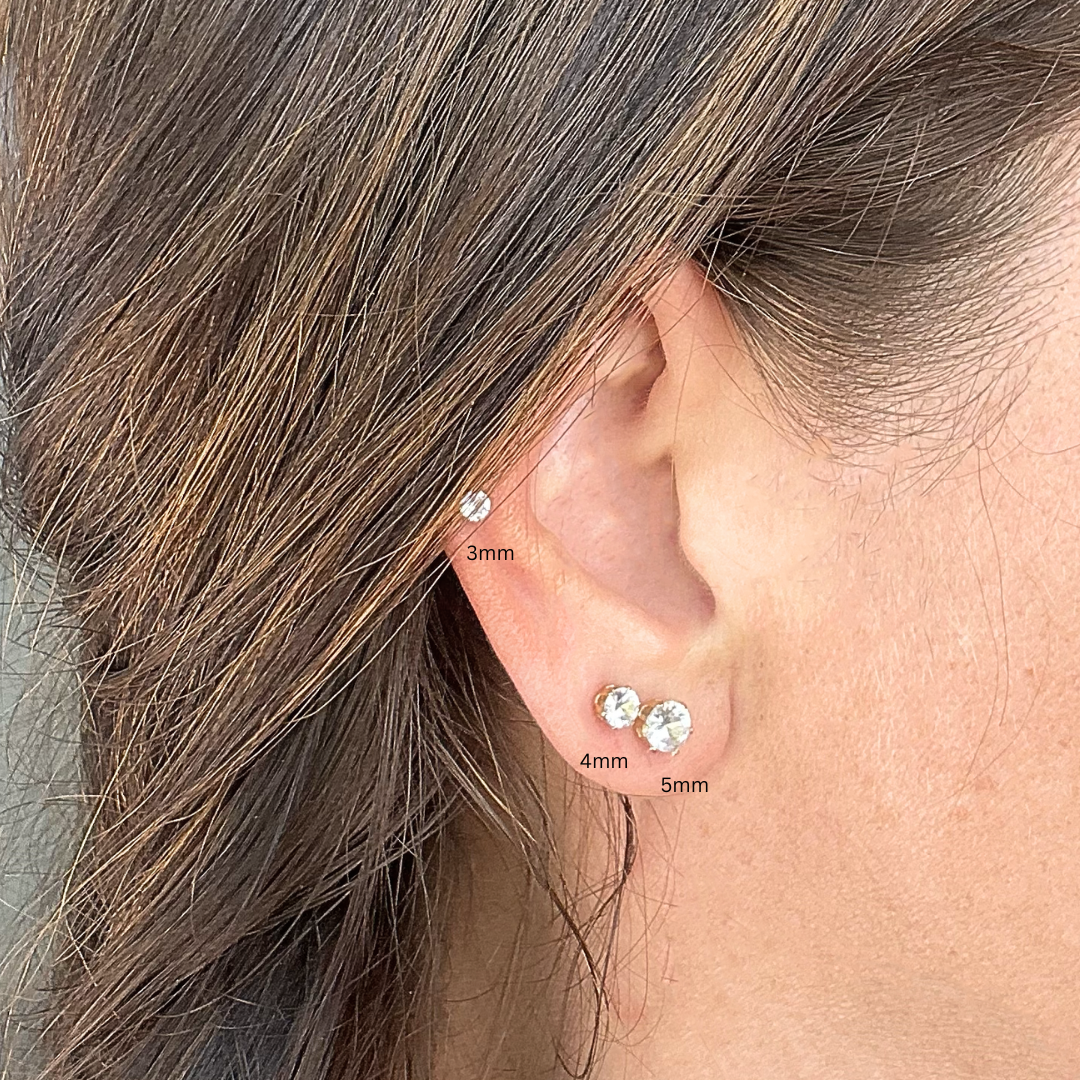 5mm Diamond studs - Gold