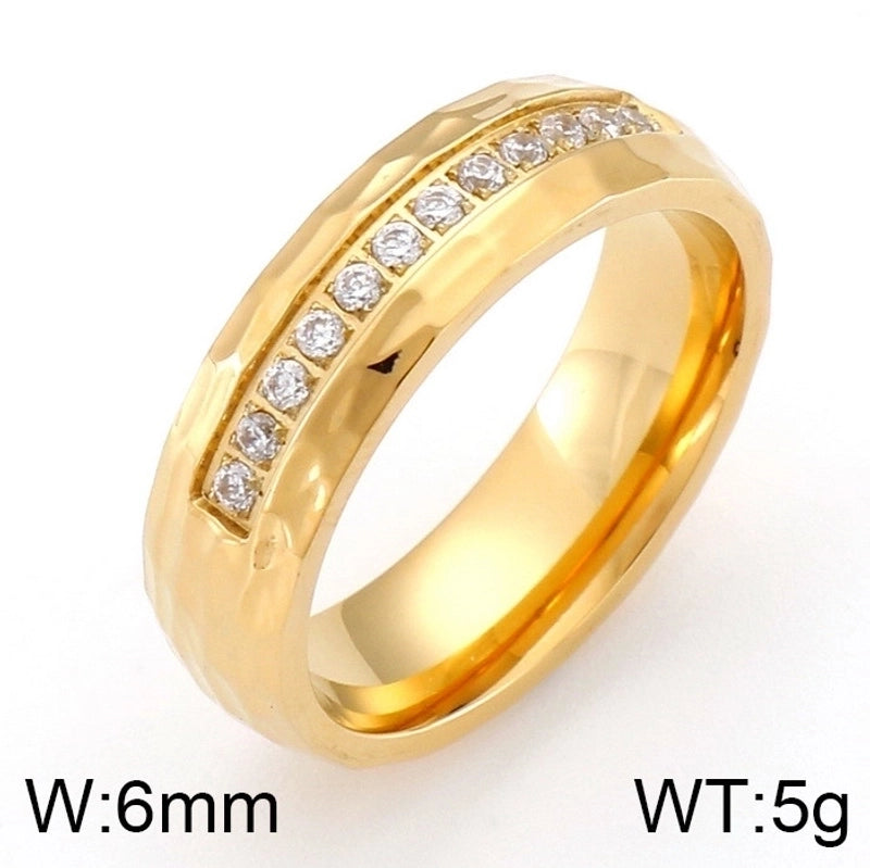Titanium Steel 18K Gold Plated Minimalist Plating No Inlaid