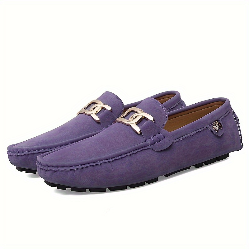 Cricsblue ugg Flat Shoes Female 2024 New Women Flats Genuine Leather Moccasins Men Casual Slip-on Loafers Big Size 44 Purple Hoop Boat Shoes