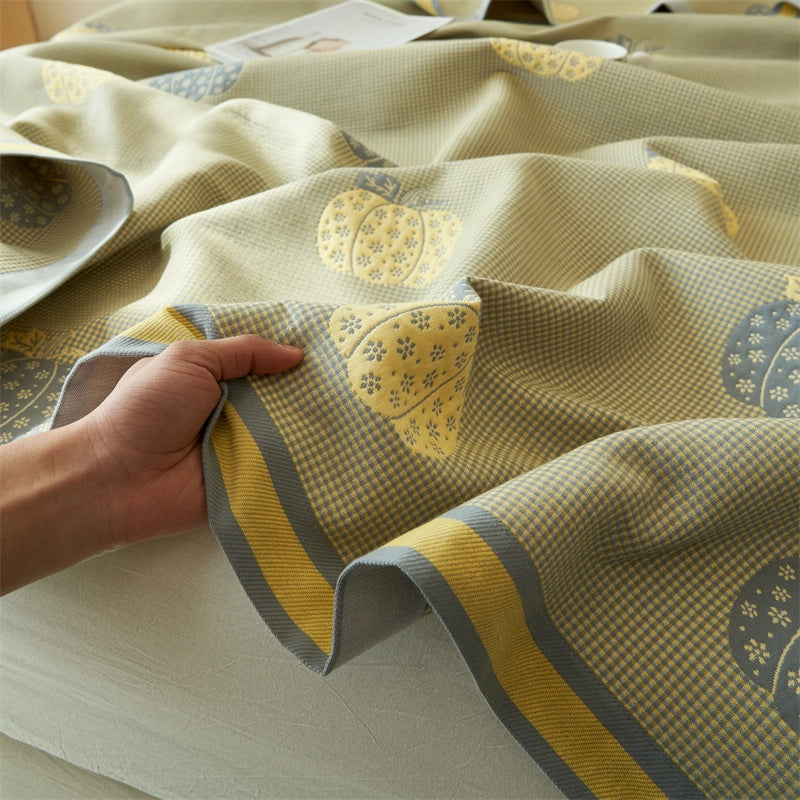 Class A Cotton Yarn-dyed Jacquard Thickened Eight-layer Gauze Towel Blanket Gauze Blanket Summer Cool Blanket