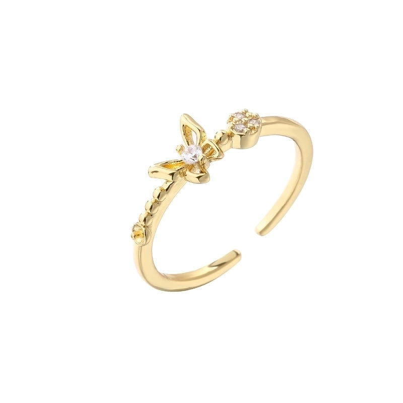 Copper Plating Star Zircon Copper Rings