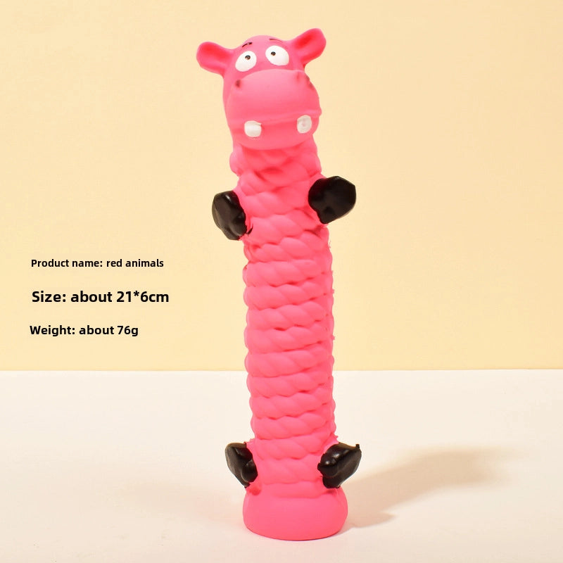 Pet Latex Toy Standing Rope Elephant Hippo Animal Shape Molar Bite Resistant Latex Vocal Dog Toy