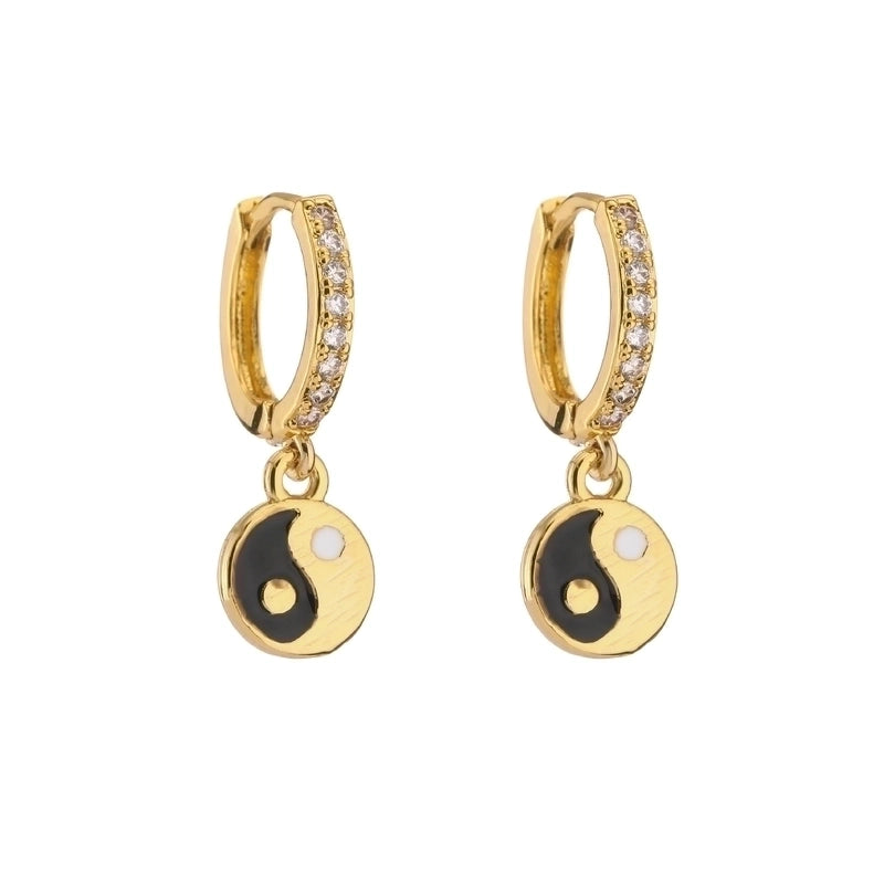 Cute Heart Plating Copper Zircon Copper Earrings