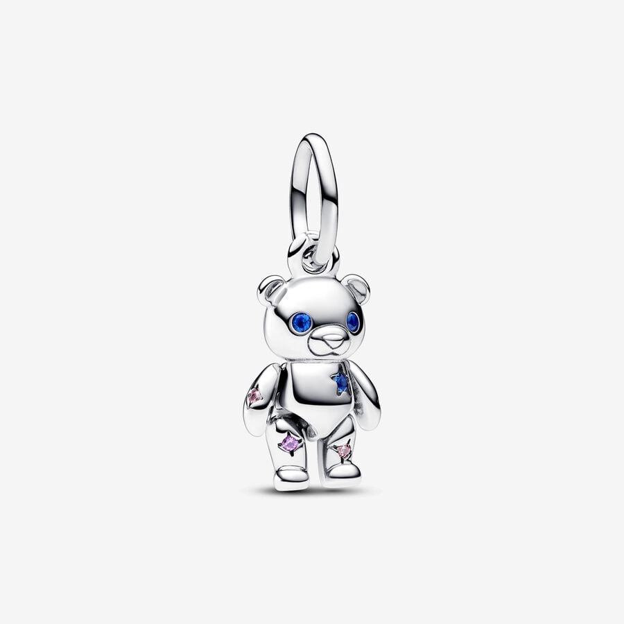 Movable Teddy Bear Dangle Pandora Charm