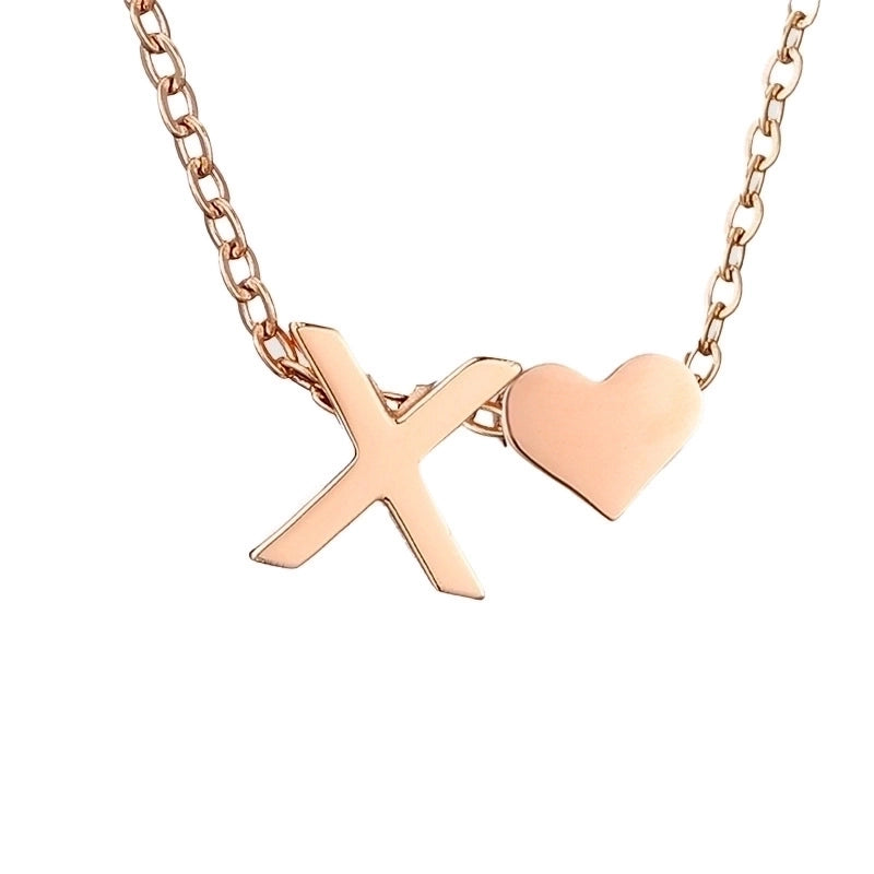 Stainless Steel Titanium Steel 14K Gold Plated Fashion Plating Letter Necklace
