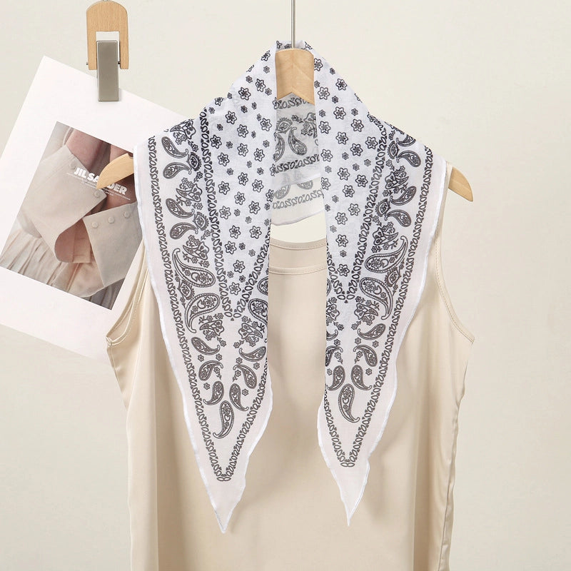 Women's Elegant Basic Solid Color Cotton Silk Scarf