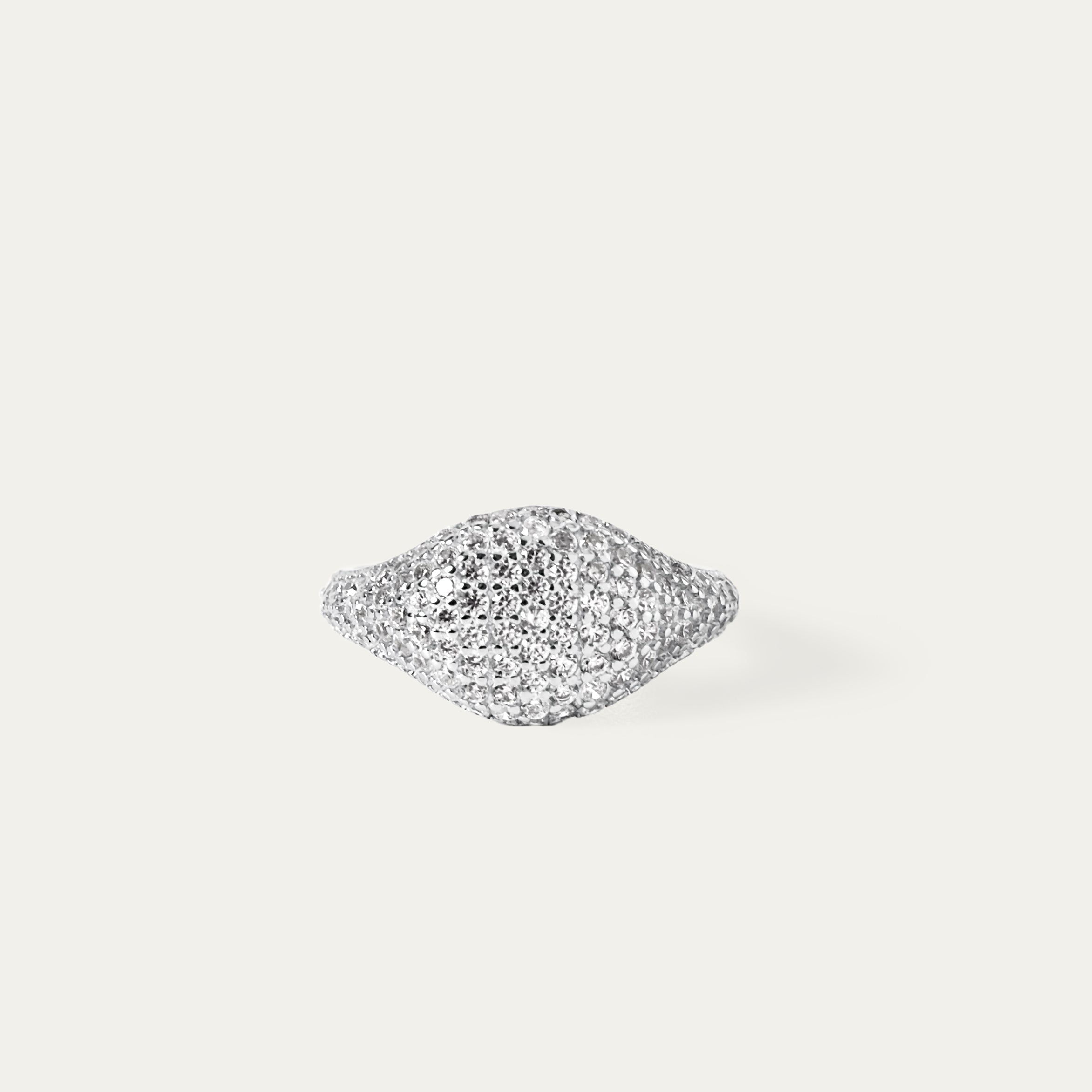 Urma Tiny CZ Ring (925 Sterling Silver. Size 5)