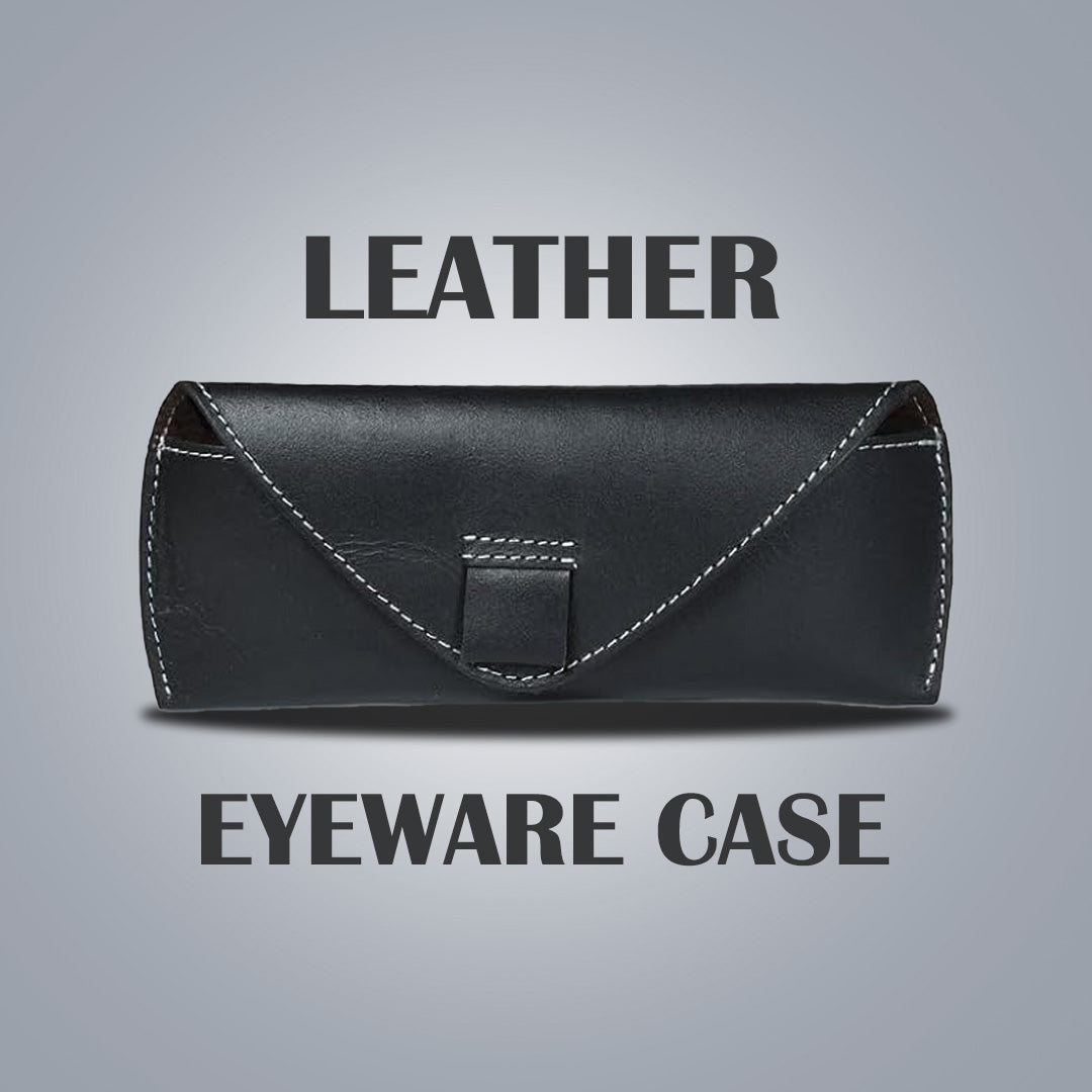 Black Leather Sunglasses Case