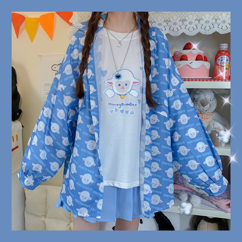 Fashion cute sheep pattern shirt KF81573