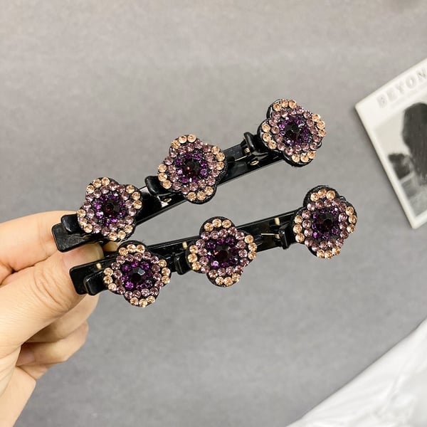 🔥  49% OFF 🔥🔥Sparkling Crystal Stone Braided Hair Clips