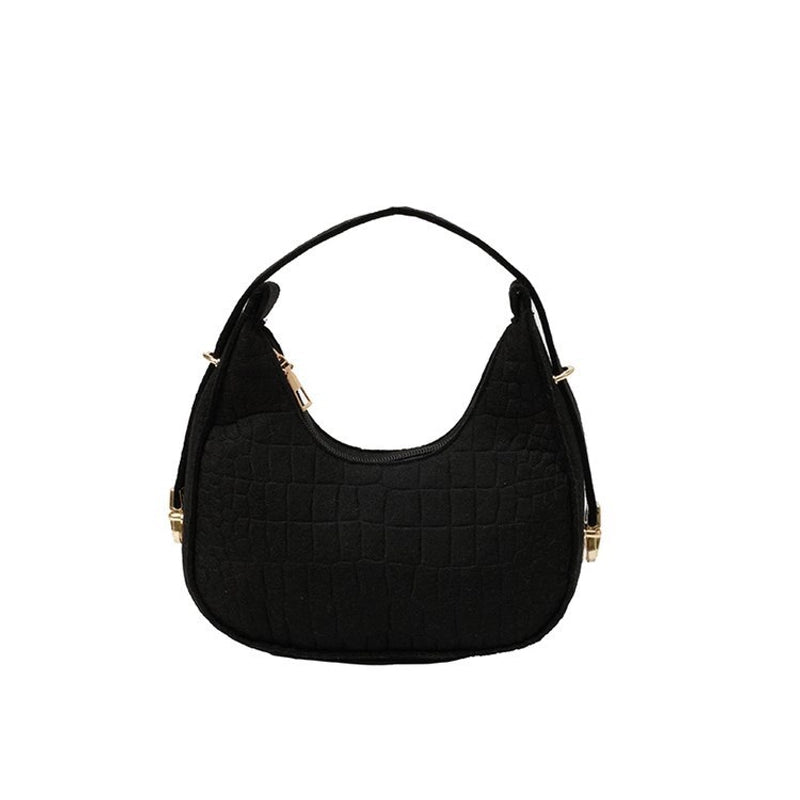Women's Medium Polyester Solid Color Classic Style Streetwear Sewing Thread Square Zipper Handbag