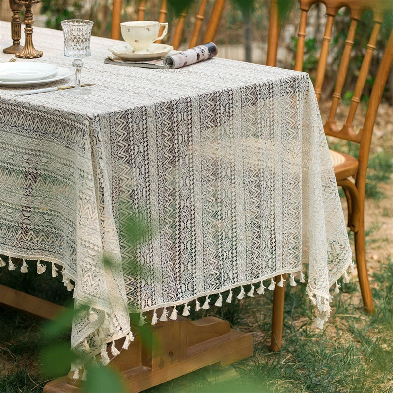 Retro Solid Color Polyester Cotton Tablecloths