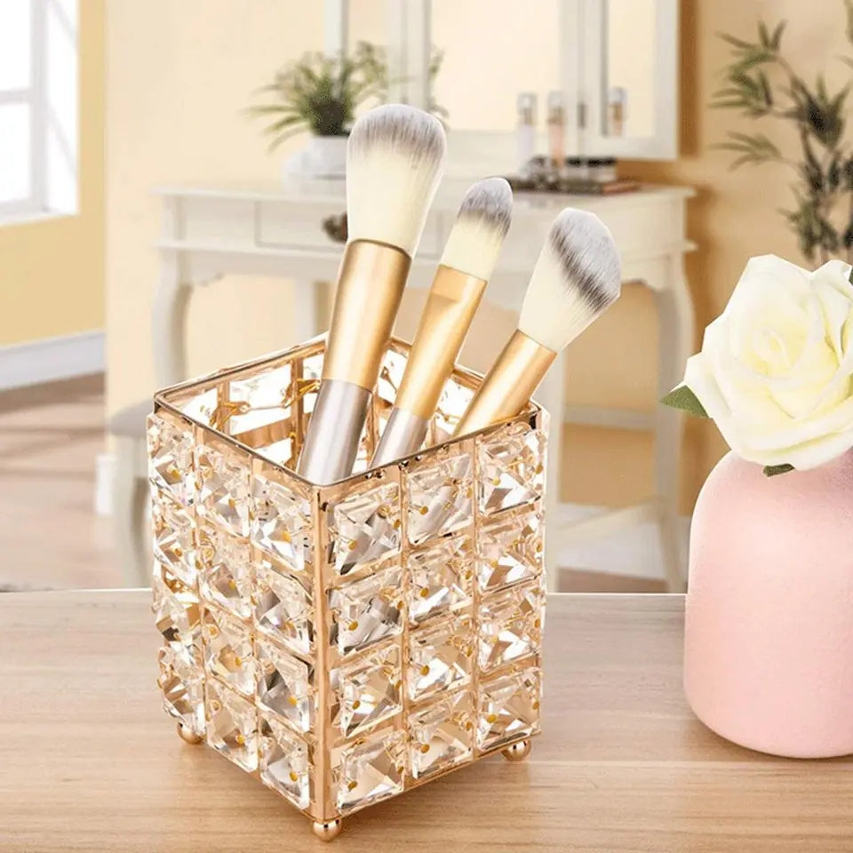 CRYSTAL MAKEUP BRUSH HOLDER