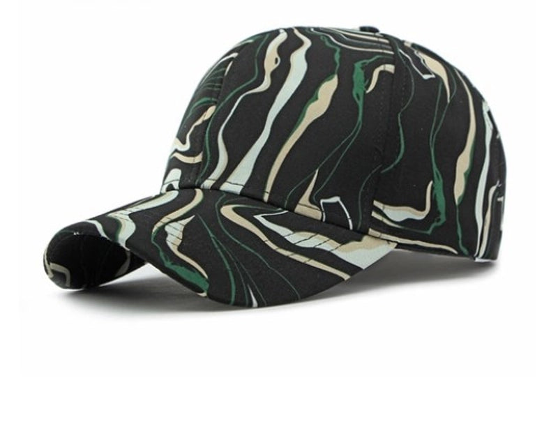 Unisex Hip-hop Basic Retro Graffiti Curved Eaves Baseball Cap