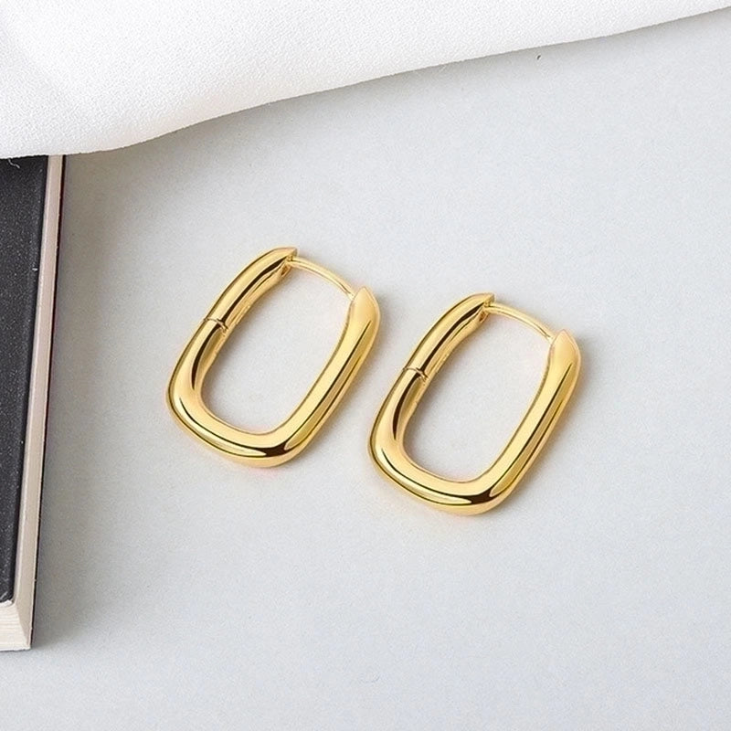 2 Pieces Minimalist Geometric Copper Plating Ear Studs 1 Pair