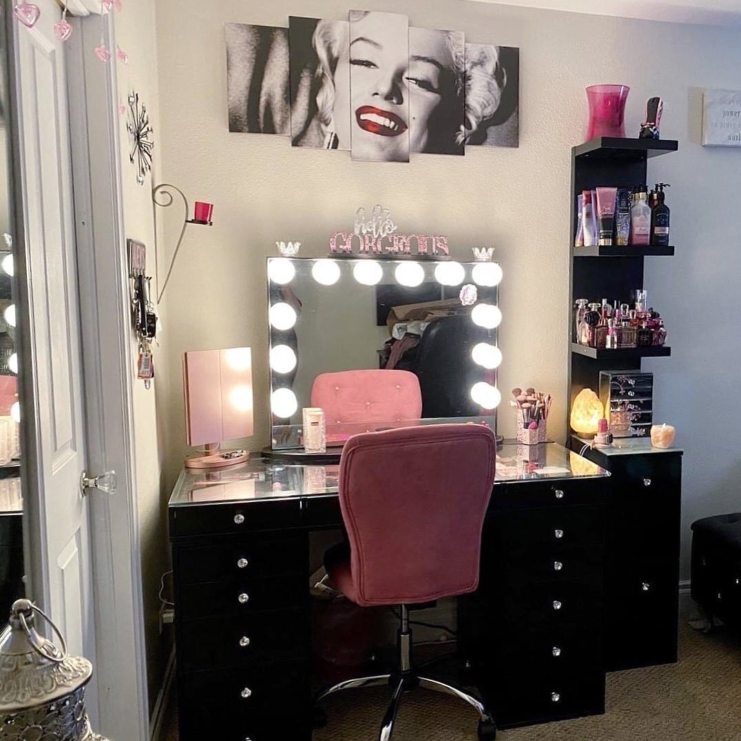 🔥Limited Sale🔥 Vanity Table with Hollywood Mirror