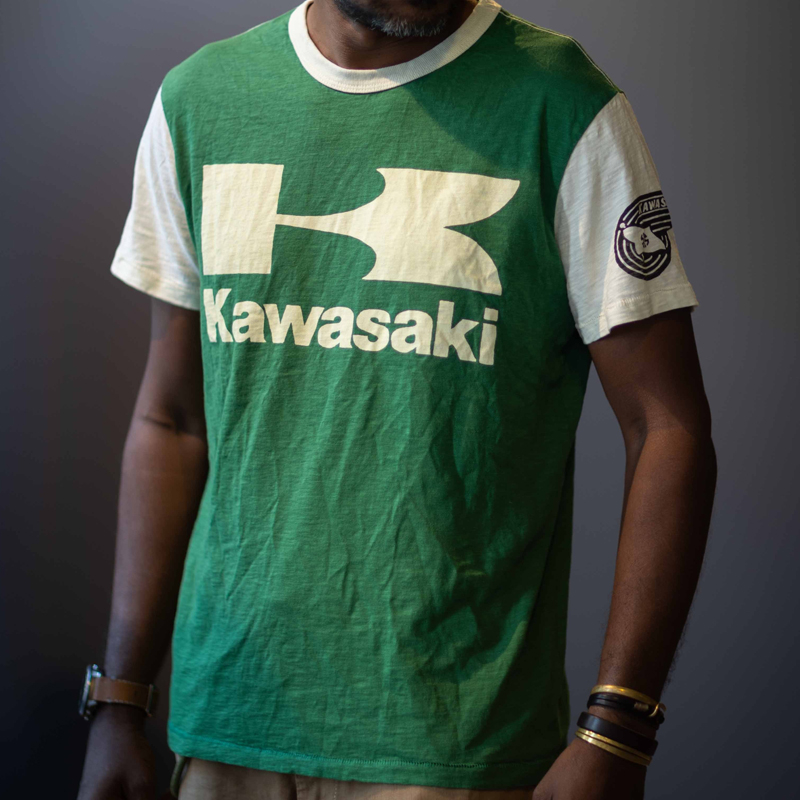 Vintage Kawasaki Green Meanie Green And White Short-Sleeved T-Shirt