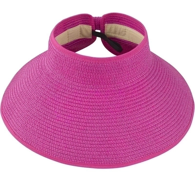 3 Pieces Women'S Minimalist Solid Color Big Eaves Sun Hat