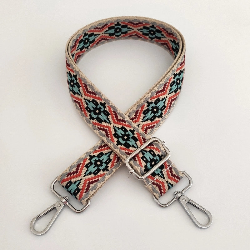 Polyester Cotton Geometric Bag Strap
