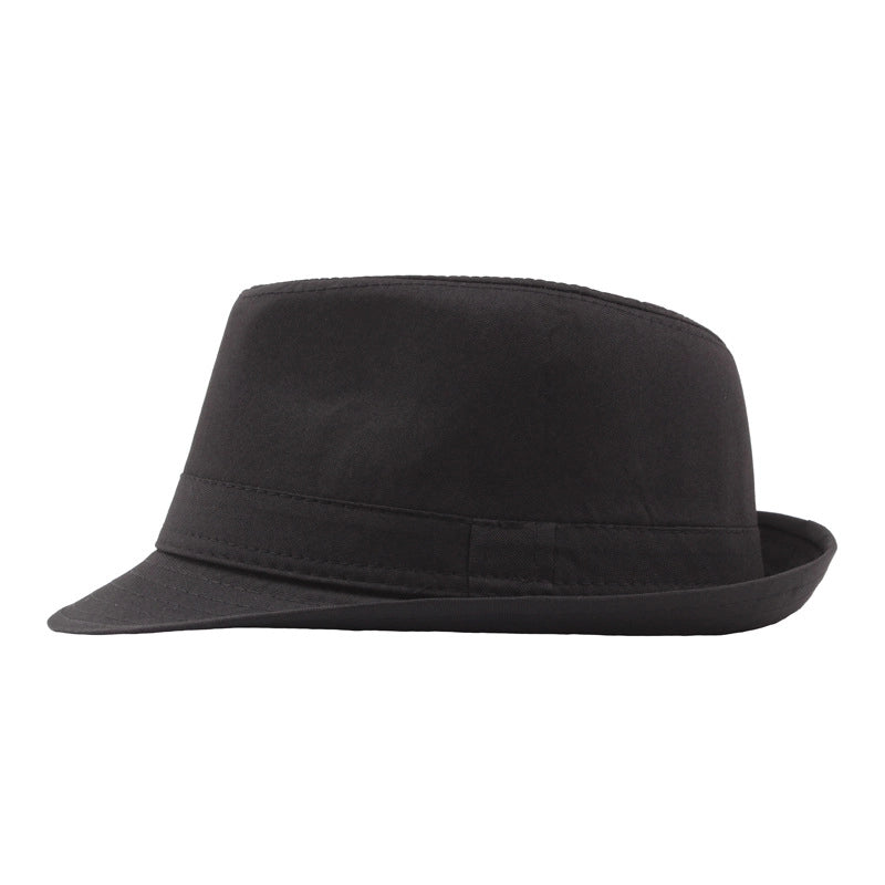 Unisex Basic Minimalist Solid Color Crimping Fedora Hat