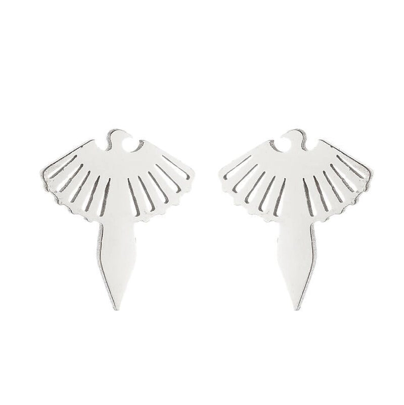 Minimalist Animal 304 Stainless Steel No Inlaid 18K Gold Plated Ear Studs
