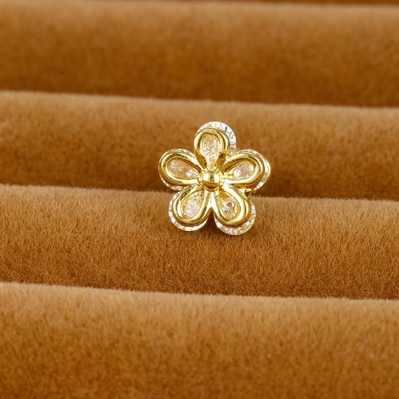 1 Piece Ig Style Minimalist Star Heart Shape Flower Plating Inlay Stainless Steel Zircon Ear Studs