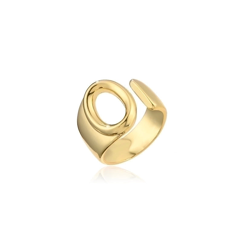 New 18k Copper Gold-plated Alphabet Open Ring