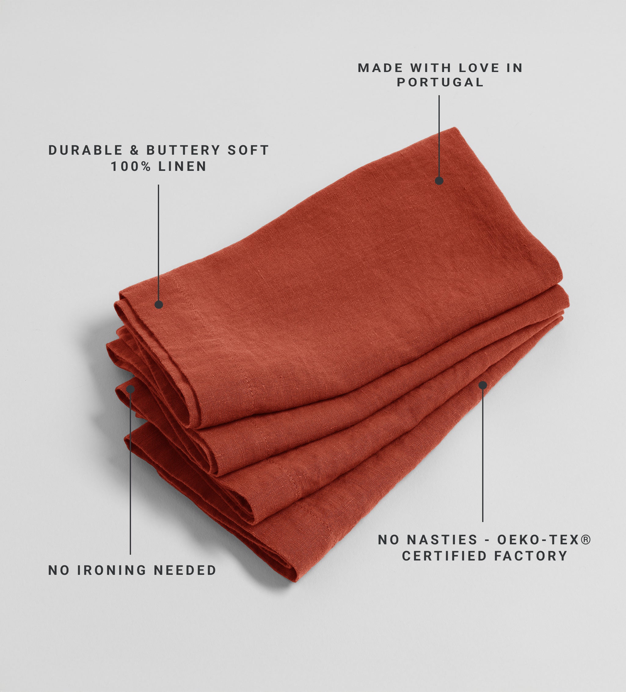 Paprika 100% Linen Napkins