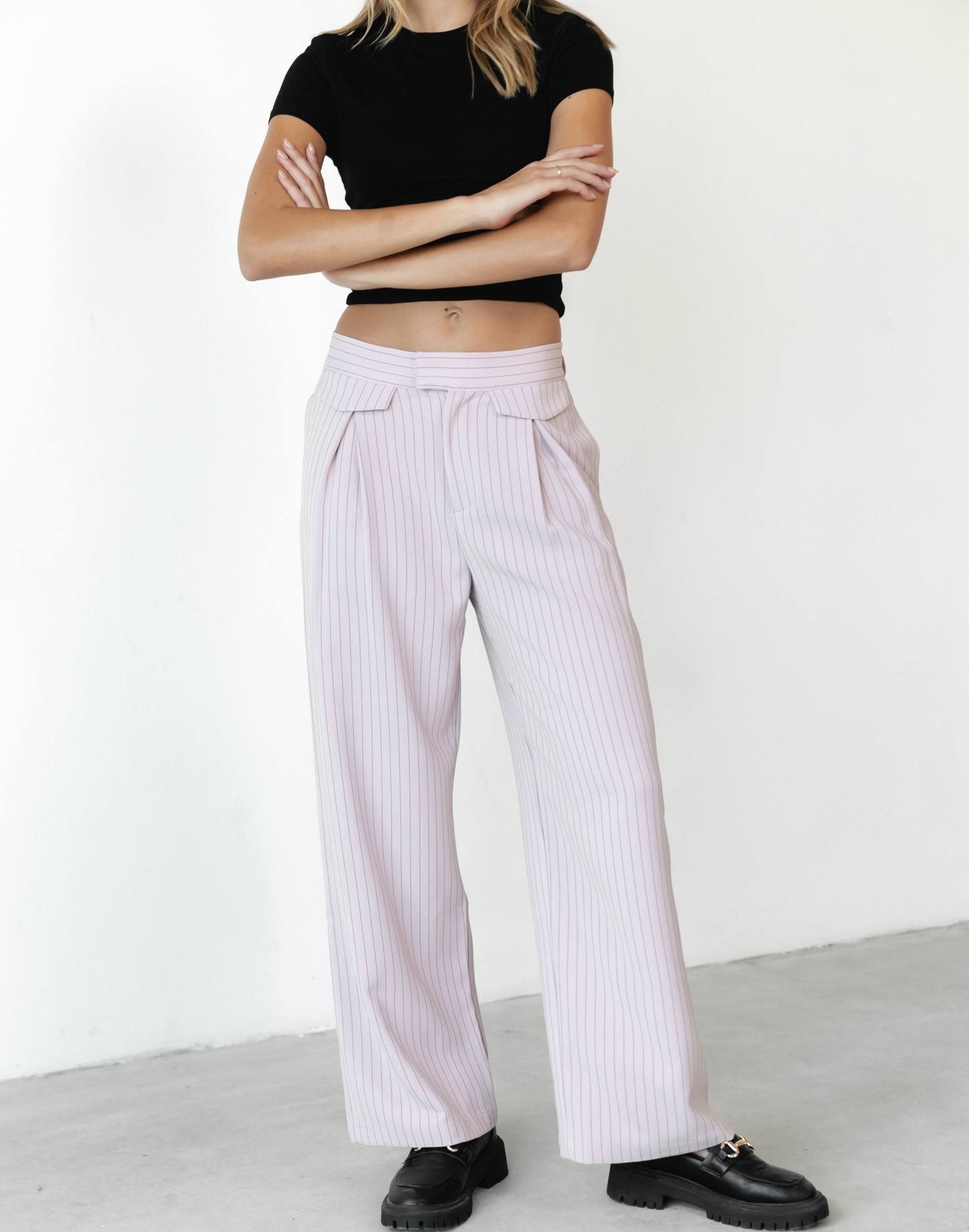 NYC Pant (Pink Pinstripe) -By Lioness