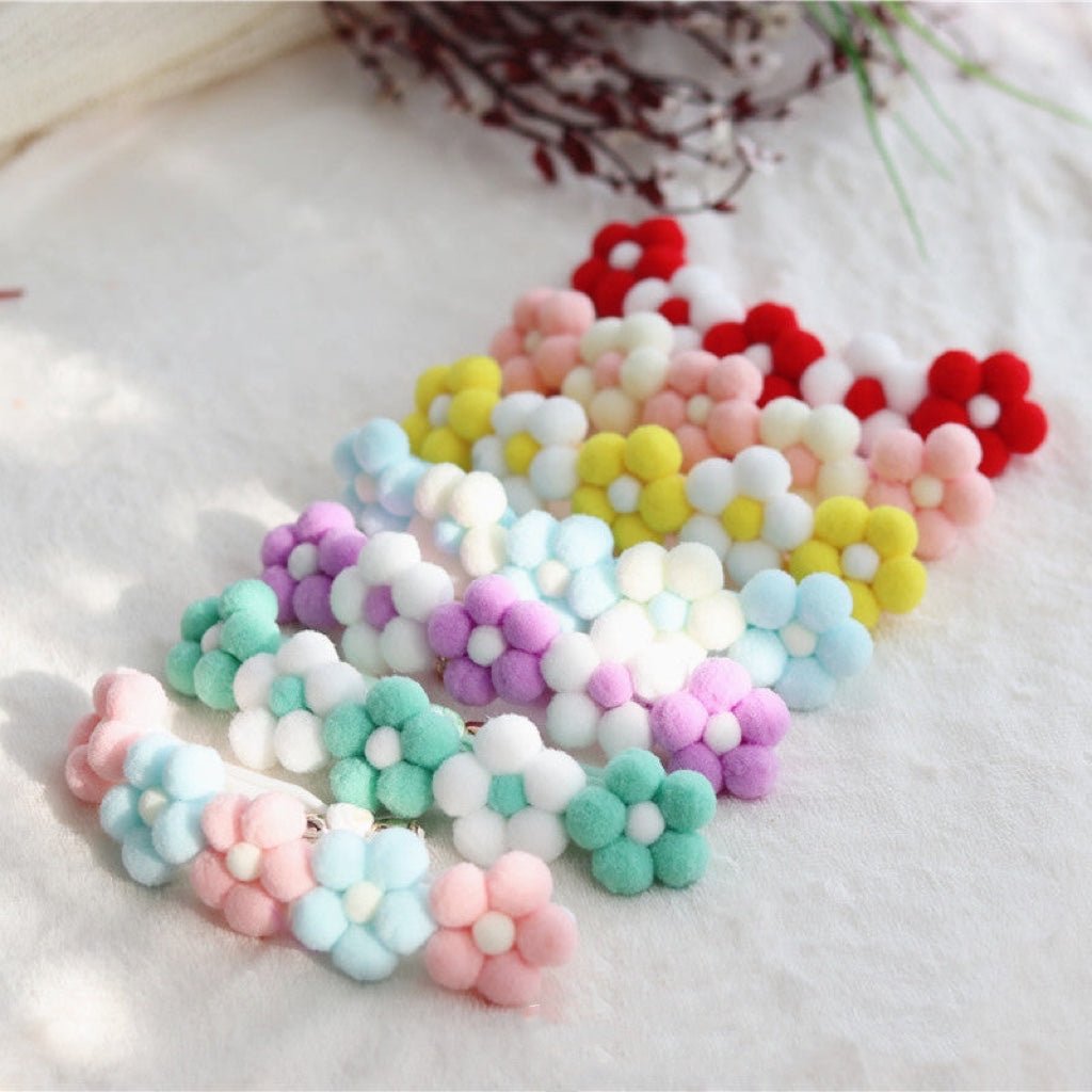 Knitted Flower Cat Dog Collar