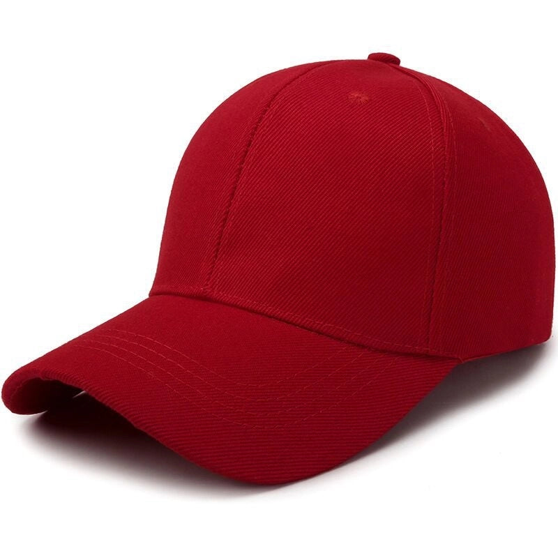 Women's Minimalist Solid Color Printing Curved Eaves Baseball Cap