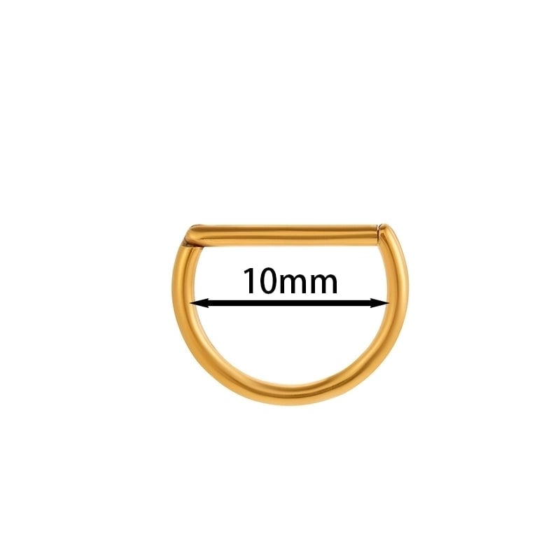 1 Piece Ear Cartilage Rings & Studs Minimalist Classic Style Semicircle Pure Titanium Ear Cartilage Rings & Studs
