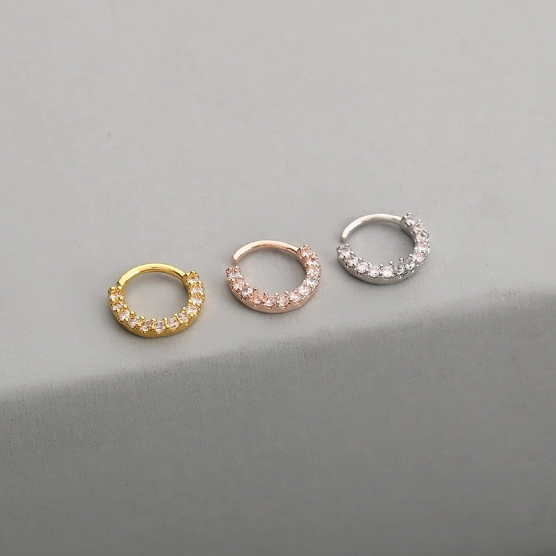 1 Piece Nose Rings & Studs Fashion Round Brass Inlay Zircon