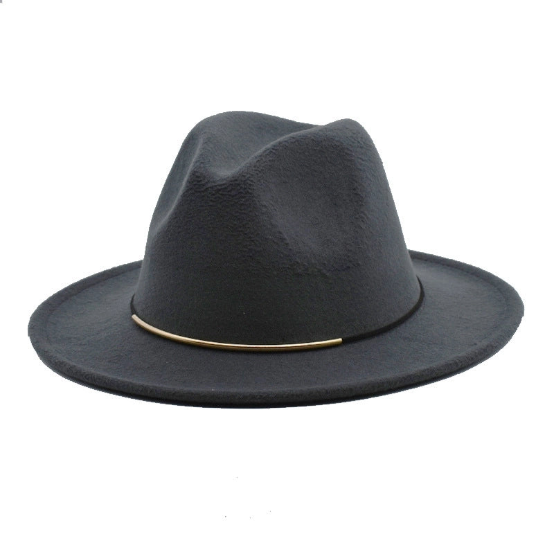 Men's Jazz Hat British Harajuku Style Retro Top Hat Women's Trendy Women's Woolen Hat