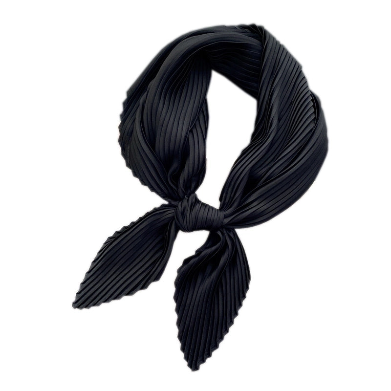Simple Fold Solid Color Small Square Scarf