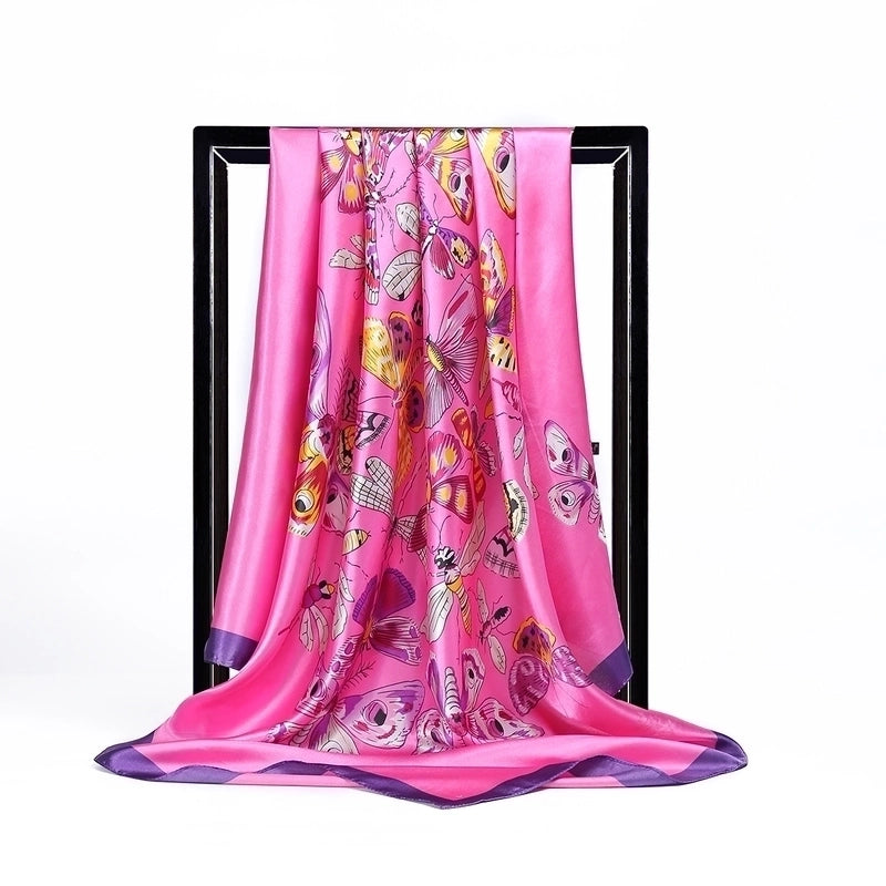 Women's Fashion Printing Satin Printing Silk Scarves