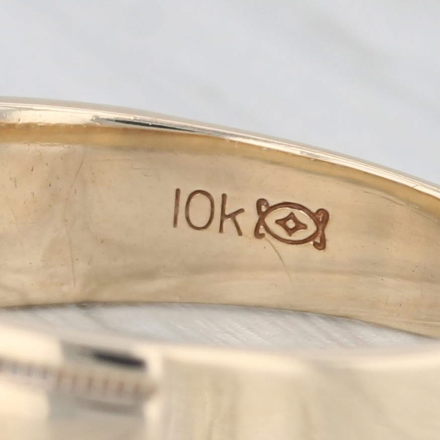 0.48ctw Diamond Men's Wedding Band 10k Yellow Gold Size 12.5 Ring