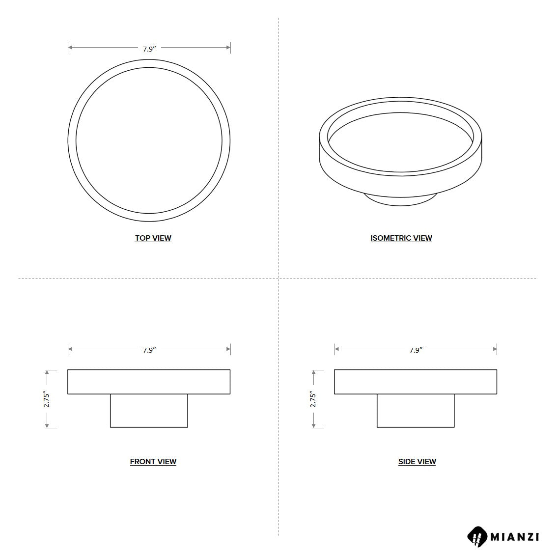 Podium Round Tray: Handmade Bamboo Tray for Photography Cosmetics Food [20cm/7.8in(Dia) x 7cm/2.75in(H)] Black Edition