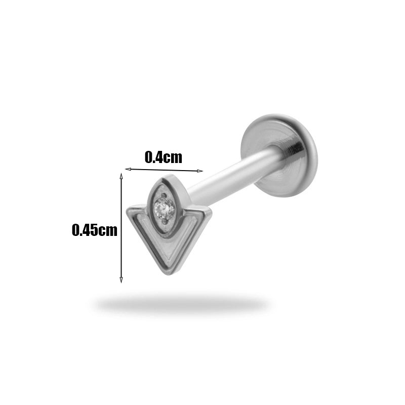1 Piece Ear Cartilage Rings & Studs Minimalist  Flower Butterfly Pure Titanium Plating Inlay Zircon