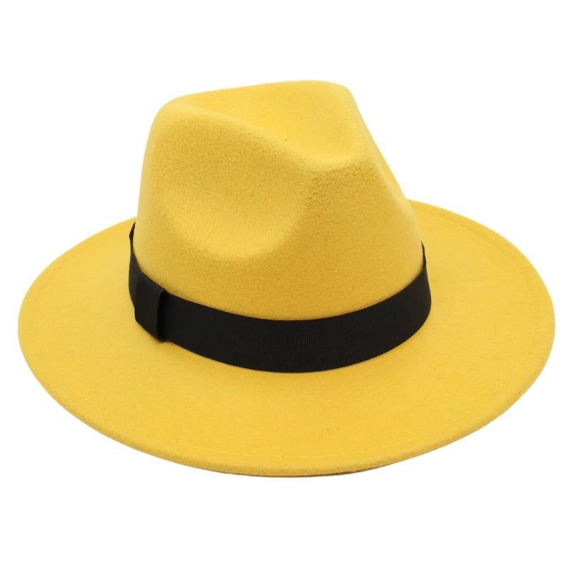 Beach Ferdo Hat Tie-dyed Top Hat Jazz Hat Men And Women Felt Hat Temperament Woolen Hat Trend