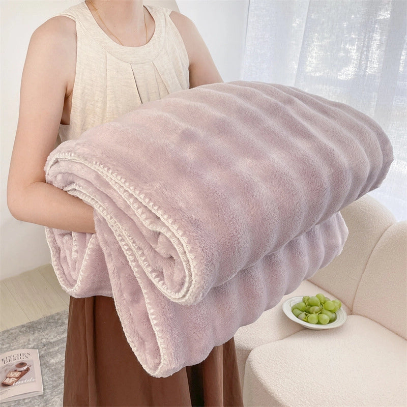 Casual Solid Color Polyester Blanket Couch & Sofa Decor
