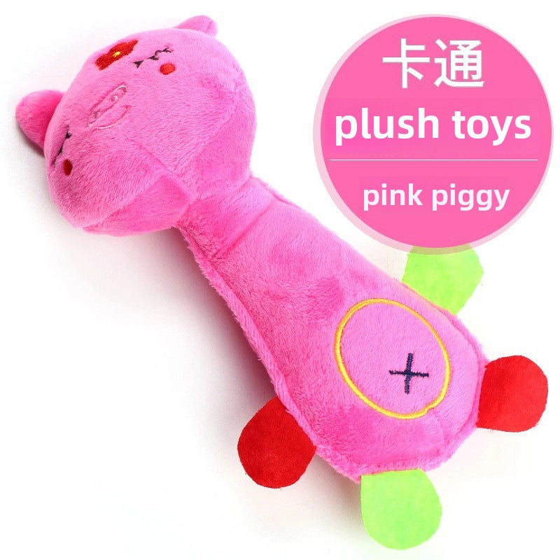 Dog Plush Sound Toy Cute Bite-resistant Molar Fun Sound Small Animal Pet Supplies In Stock