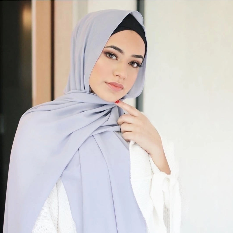 Women's Commute Solid Color Polyester Silk Scarf
