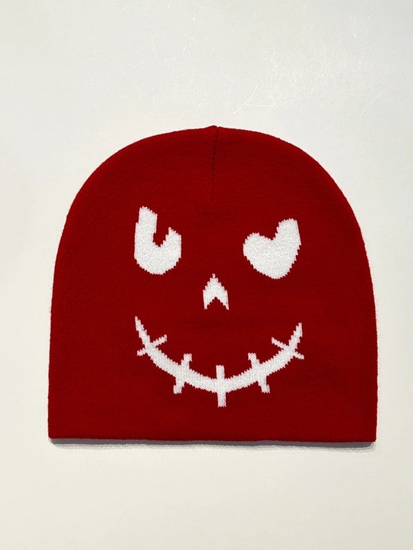 Unisex Commute Face Grimace Eaveless Beanie Hat